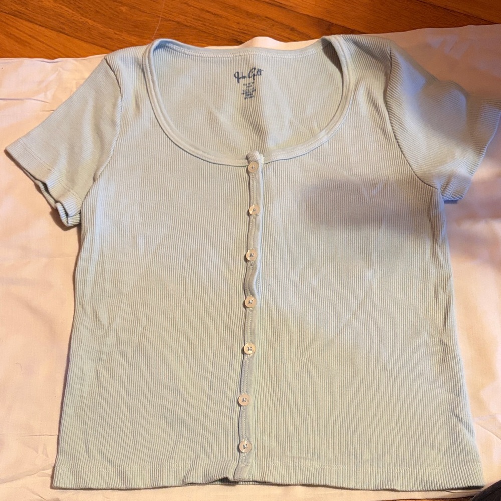Brandy Melville Gray Ribbed Top